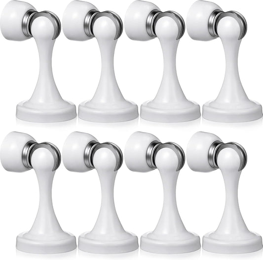 8 Pcs Magnetic Door Stoppers Stainless Steel Door Stops Magnetic Catch Holder with Screws for Wall