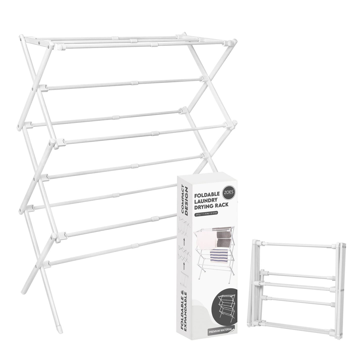 ZOES HOMEWARE 2026 Enhanced Clothes Drying Rack | Foldable Drying Rack Clothing for Laundry | Small
