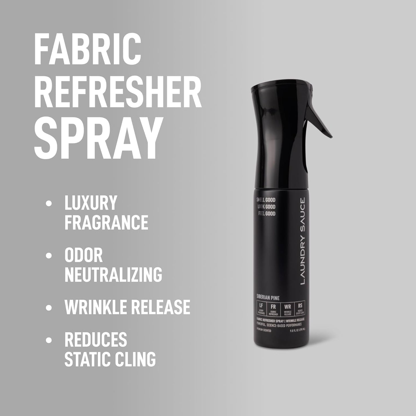 Laundry Sauce Fabric Refresher Spray, Odor-Fighting Fabric Refresher, Fragrance and Laundry Scent, 9.8 fl oz, Siberian Pine