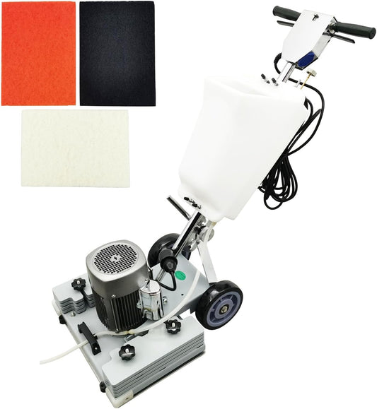 Floor Grinding Machine & Polisher - 3.43Gal Scrubber, 2834RPM, Commercial & Industrial Square Chassis, Multi-functional, 110V