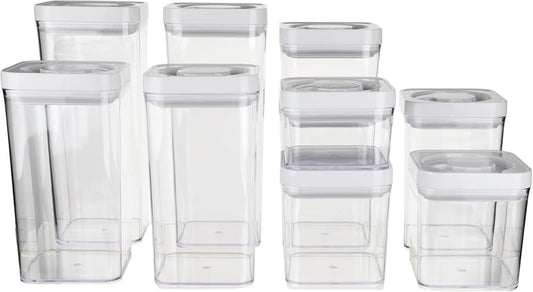 Amazon Basics Airtight Food Storage Containers, BPA Free, with Twist/Turn Lids, for Kitchen Pantry