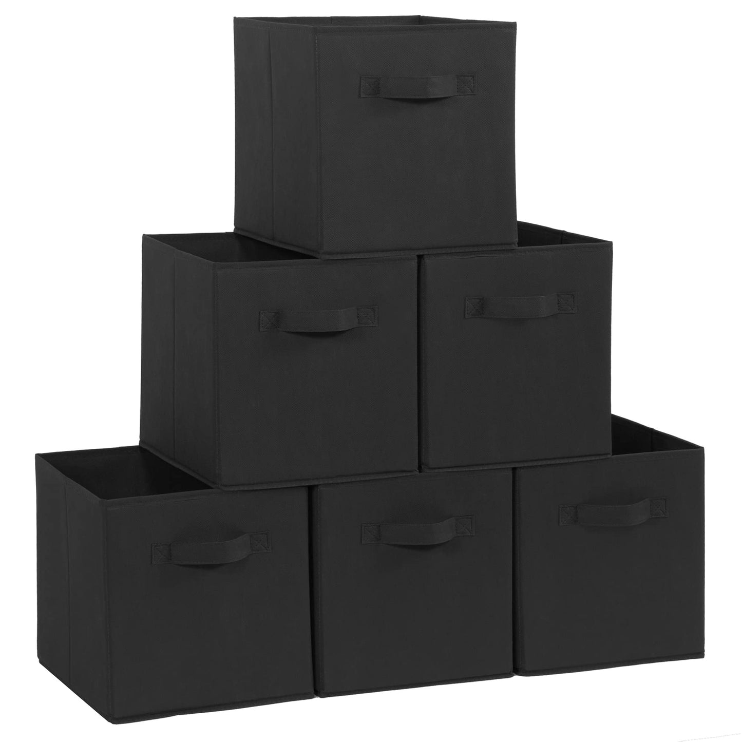 STORAGE MANIAC Storage Cubes, 11 Inch Durable 6 Pack Fabric Foldable Collapsible Bins with Handles