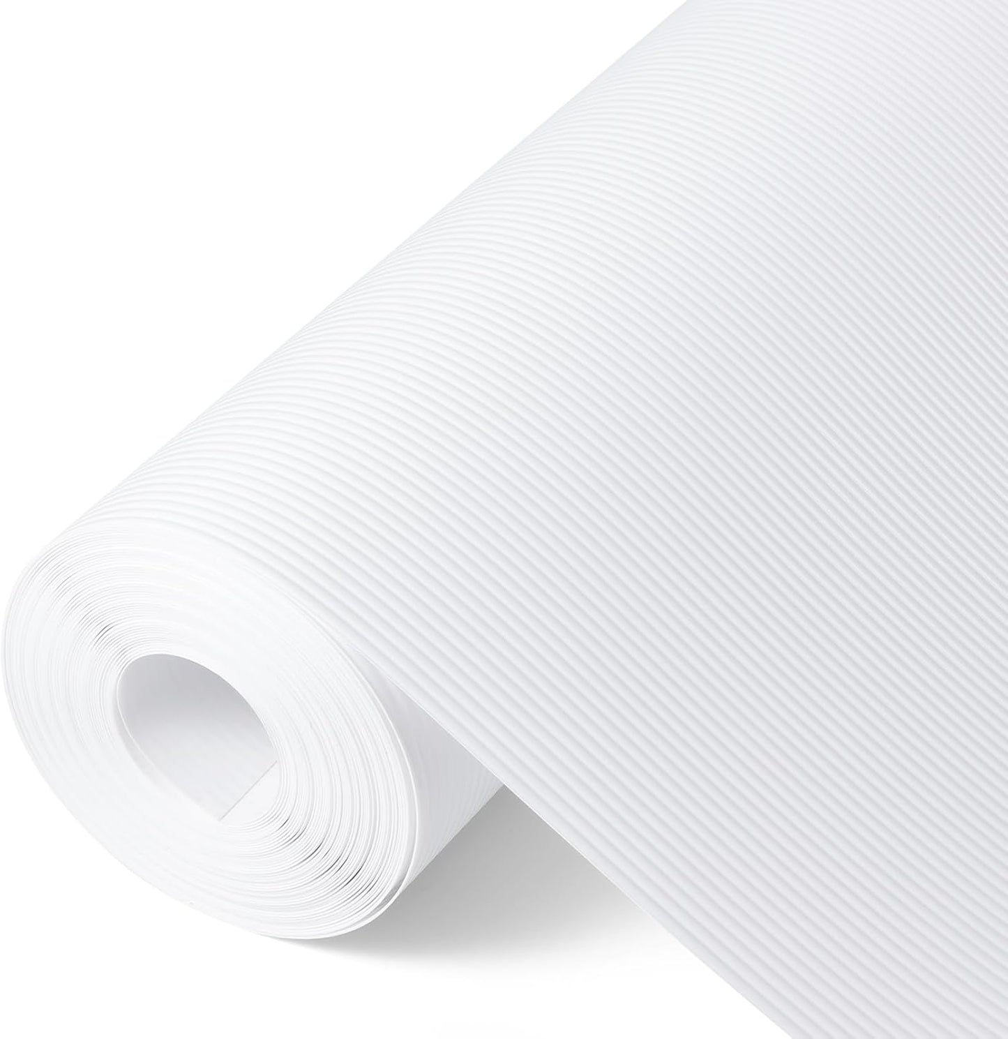 Shelf Liners for Kitchen Cabinets Drawer Liner Non Adhesive Cupboard Mat EVA Material Waterproof Refrigerator Mats Washable Fridge Liner for Cupboard and Desks Liner White 17.3 x 393.7 Inches