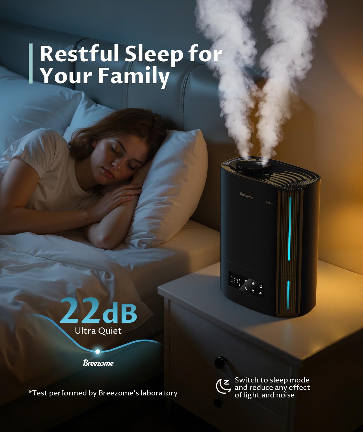 BREEZOME 6L Humidifier for Bedroom Large Room Smart Humidistat Control
