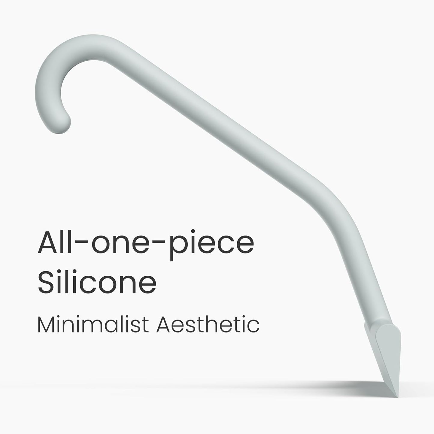 dancemoon JustHang Shower Squeegee for Glass Doors, All-one-Piece Silicone with Built-in Hook Design for Easy Hanging and Cleaning, 10 Inch Sage Green