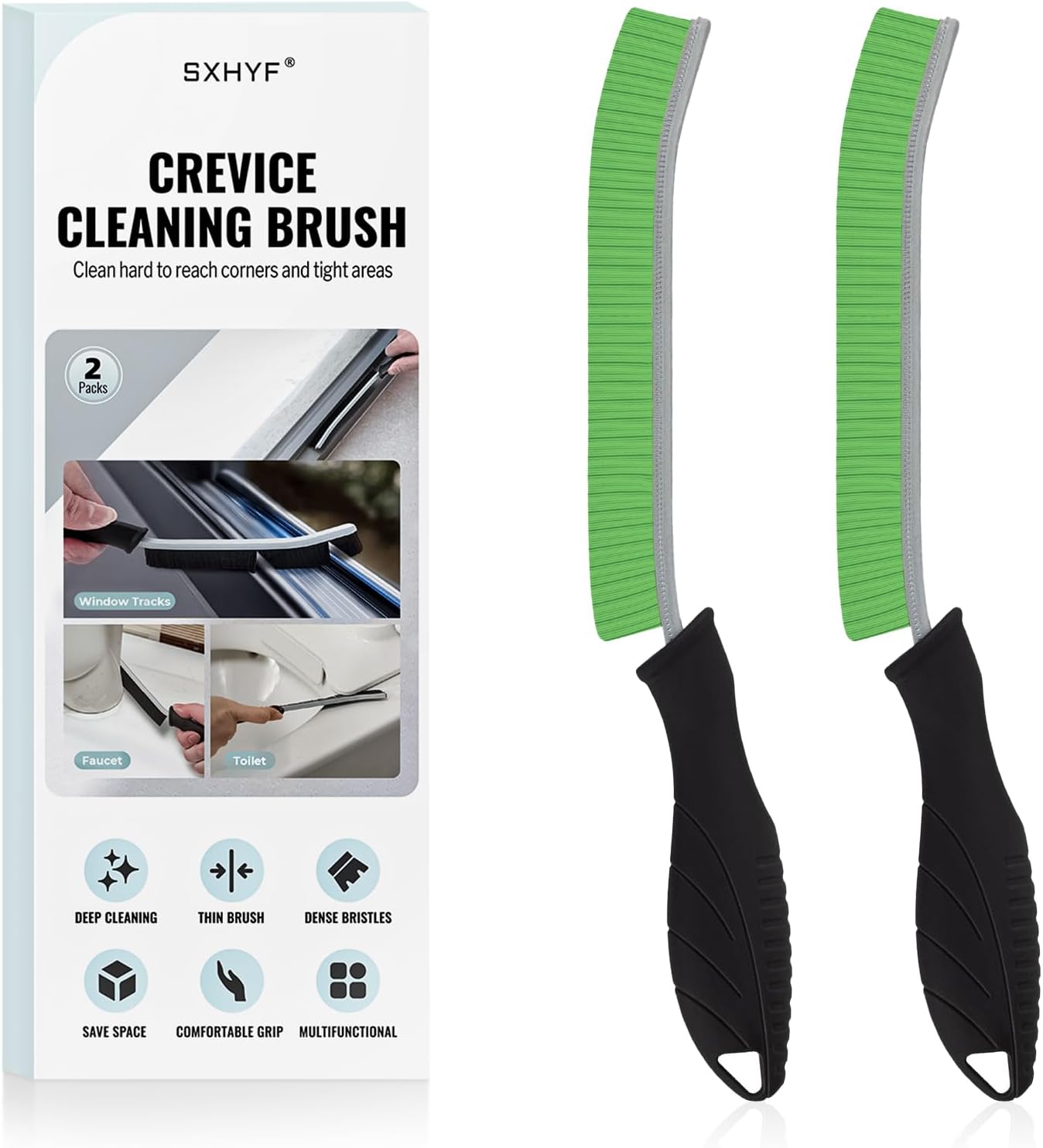 SXhyf Cleaning Brush - Hard Bristle Crevice Cleaning Brush, Multifunctional Gap Scrub Brush, Kitchen Essentials, Bathroom Cleaner Tools for Household Use, Home, Window, Toilet, Stove