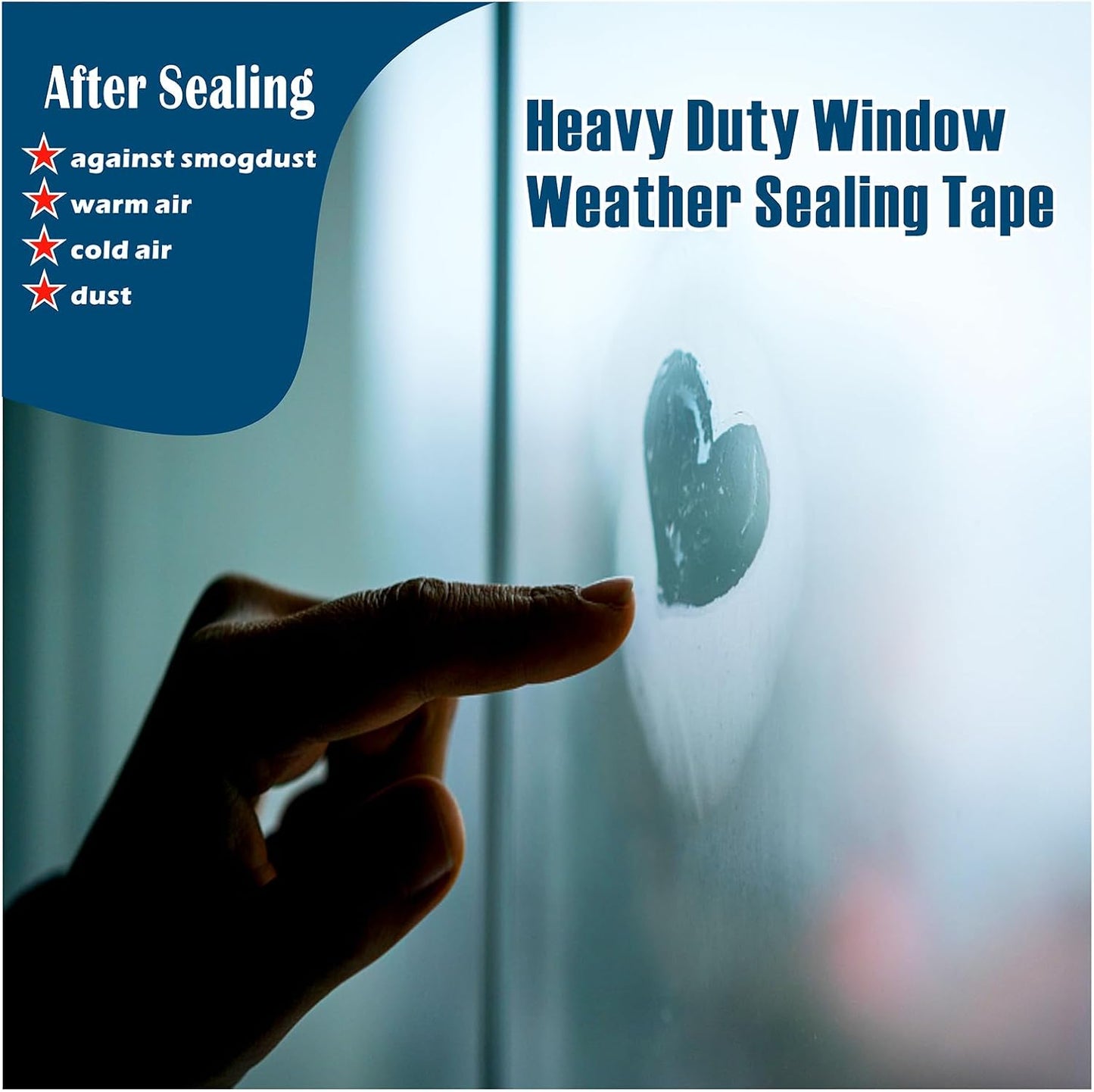 Transparent Weather Sealing Tape, 3-Inch x 85FT, Clear Draft Isolation Sealing Film - Clear Draft Stopper Adhesive Tape for Doors, Windows and Shower Glass Gaps