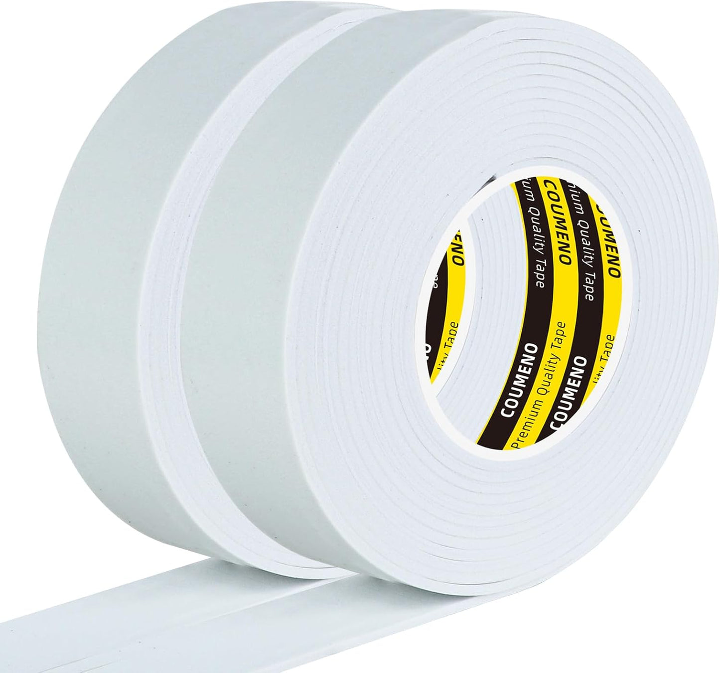 2 Pack EVA Single-Sided Adhesive Foam Tape 1.2inx9.84FT Single-Sided Sealing Strip Foam Pad Sponge Tape Window Weatherproof, Self-Adhesive Insulation Sealing Tape White