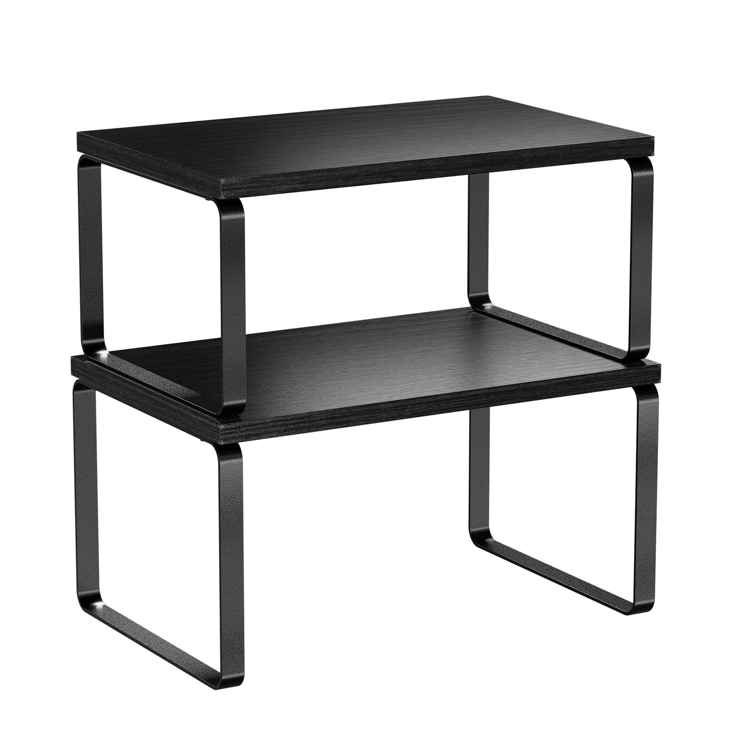 Simple Trending Cabinet Organizer Shelf, Set of 2 Stackable Kitchen Counter Shelves, Expandable