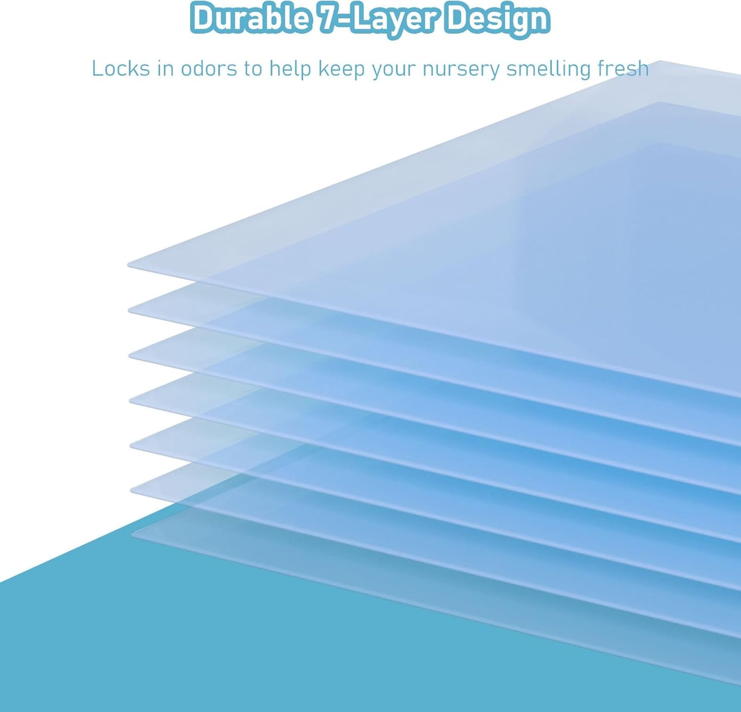 Square Starter Refills Disposal Bags Refill Compatible with Diaper Genie Compact and Select Pails (Not Fit Classic Version Pails), Hold Up to 165 Newborn-Sized Diapers Per Refill, 6 Pack