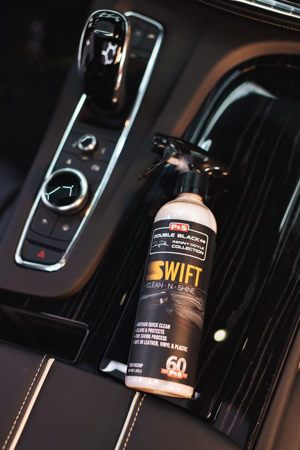 P & S Professional Detail Products Swift Clean & Shine - Interior Cleaner & Protectant for Leather, Vinyl, Plastic - Cleans, Conditions & Leaves a Satin Finish - Fresh Scent - 1 Gallon