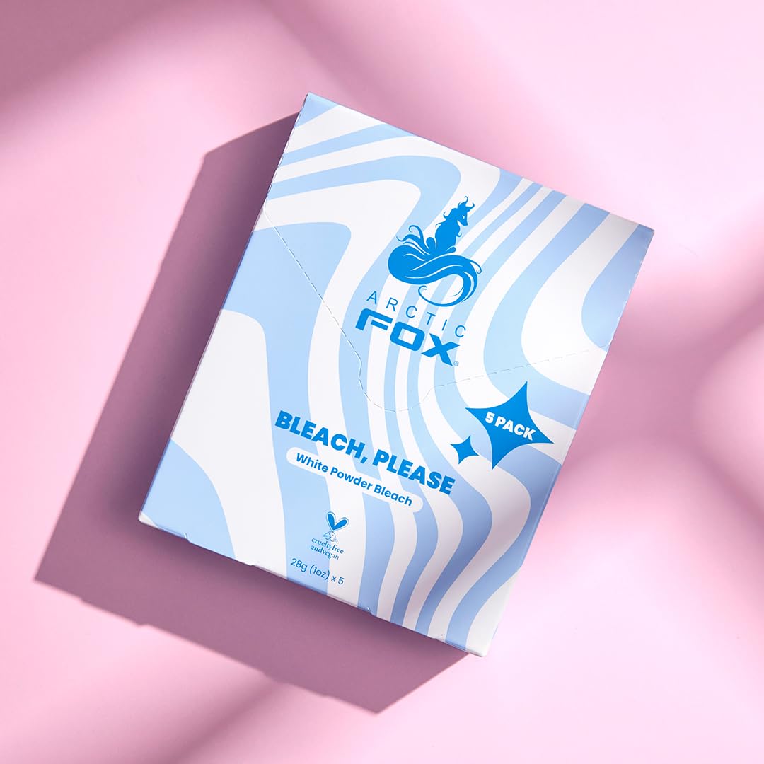 ARCTIC FOX Bleach Please, White Powder Bleach 5 Pack of Sachets (5 x 1oz) Stock up and save! Perfect for multiple use touch-ups, highlights or money pieces.