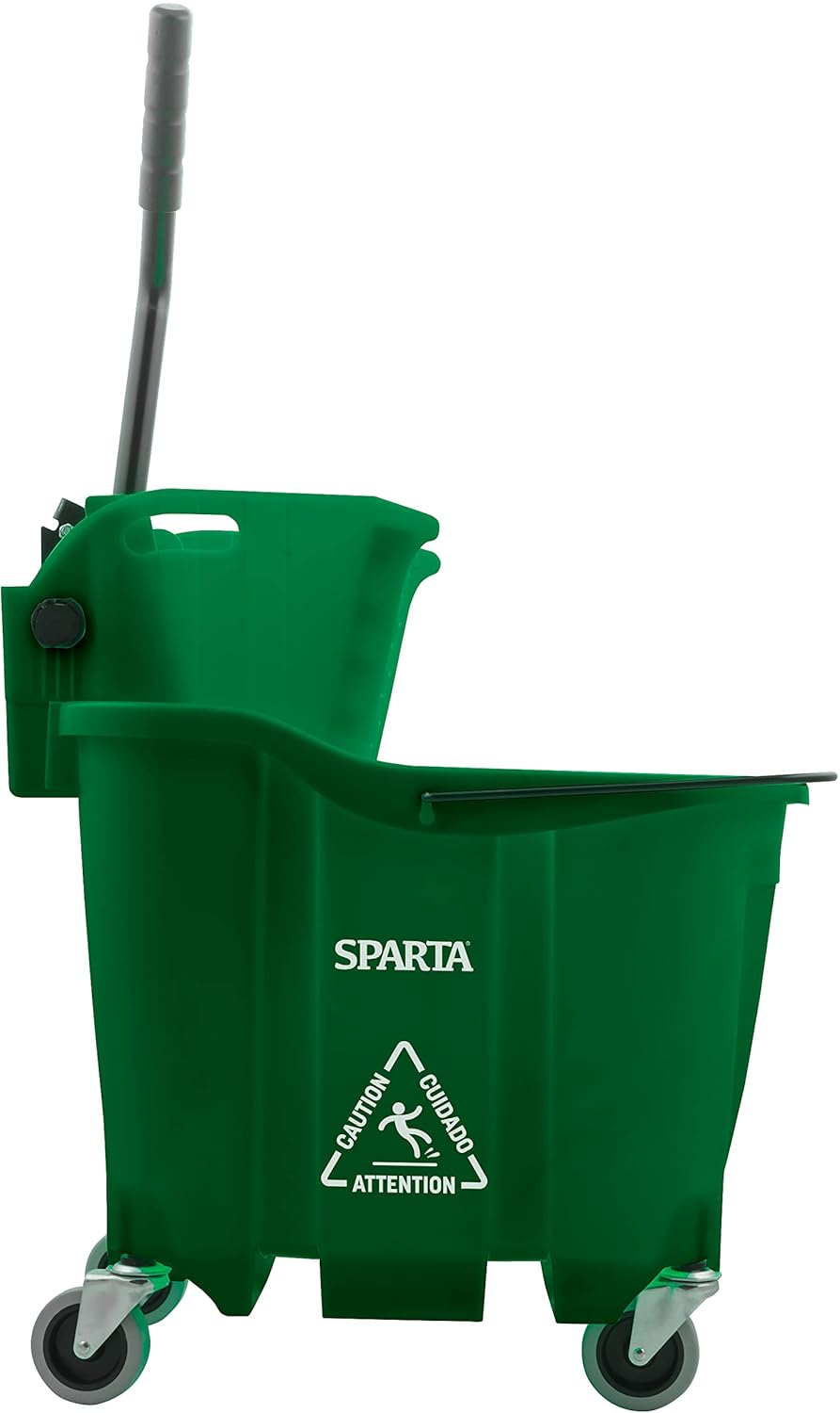 Carlisle FoodService Products Omnifit Mop Bucket with Side Press Wringer for Floor Cleaning, Kitchens, Restaurants, Office, And Janitorial Use, Polypropylene (Pp), 35 Quarts, Green