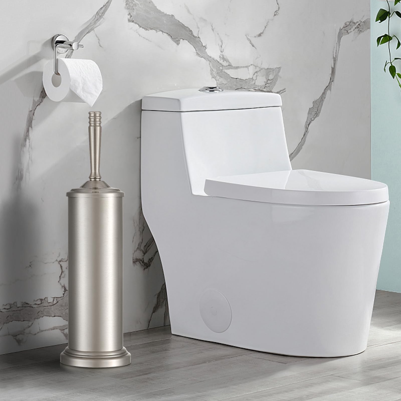 Stainless Steel Toilet Brush and Holder Set,Toilet Bowl Brush and Holder