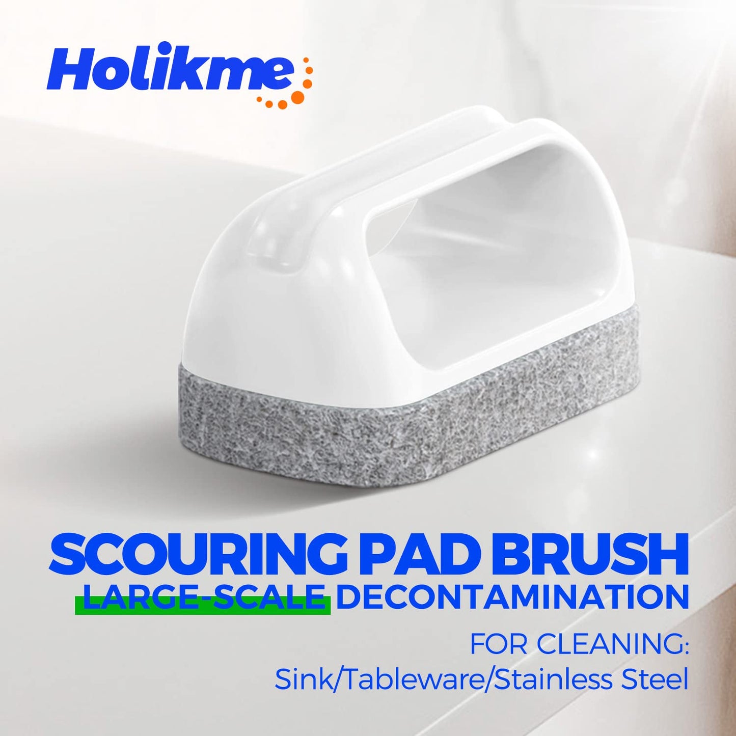 Holikme 7 Pack Cleaning Brush Scrub Brush Kitchen Brush for Floor,Green