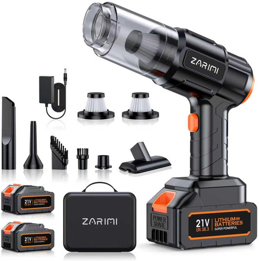 Car Vacuum Portable Cordless, 40,000Pa High Power Dust Buster, 6-in-1 Handheld Vacuum Cleaners for Home, Car, Pet Hair, Keyboard, Black