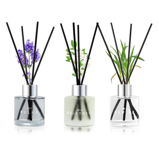 3 Pack Fragrance Reed Diffuser, 50ML Lavender Jasmine Lemongrass