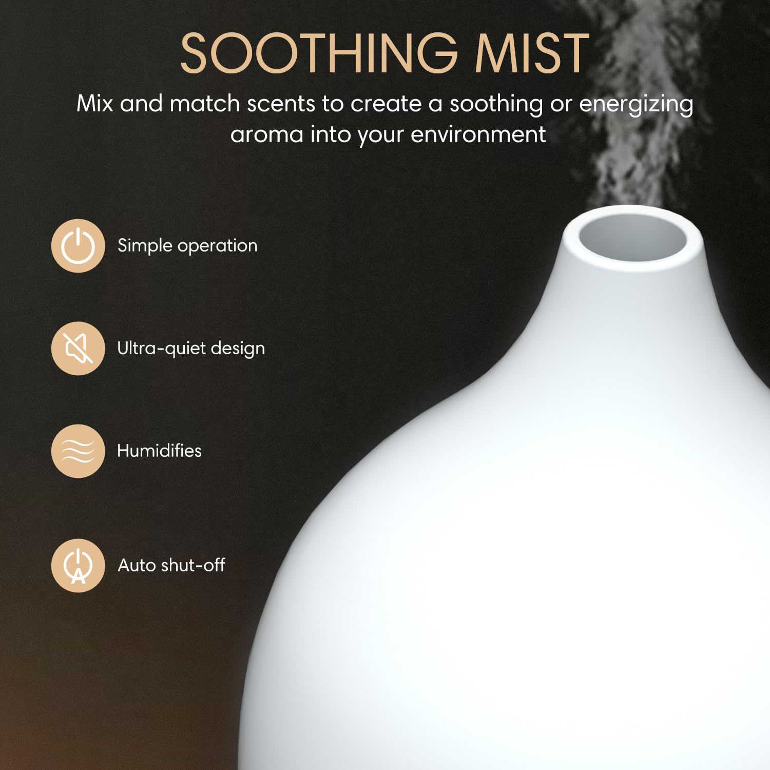SALKING Essential Oil Diffuser 2 Pack, 100ml Aromatherapy Diffuser for Home