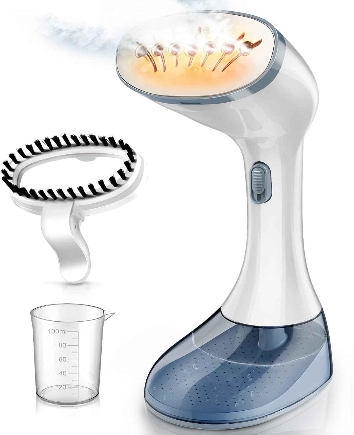 Steamer for Clothes, 1800W Fast Heat-up Clothes Steamer Handheld Garment Steamer with 3 Steam Settings, 380ml Water Tank, 9.8' Cord, Portable Travel Steam Iron for Removes Wrinkle Safe on All Fabrics