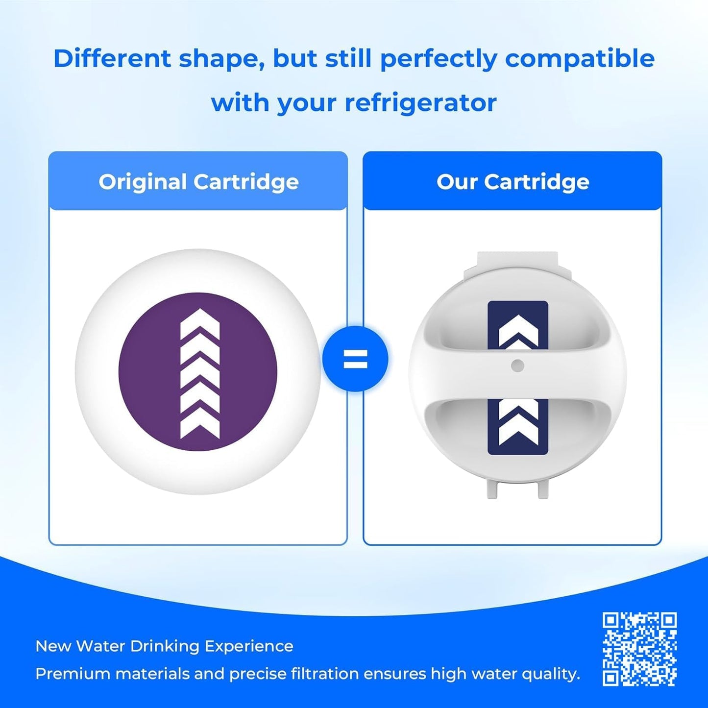 Waterdrop ?�„?�ƒ?�‘?Ÿ�?�‘?�—?�ƒ?Ÿ� Replacement for Everydrop® ?�…?�¢?�¥?�­?�ž?�« ?Ÿ�,W10295370A, EDR1RXD1B, P8RFWB2L, P4RFWB, Kenmore® 46-9081, 46-9930, WD-F38 Refrigerator Water Filter, 2 Filters