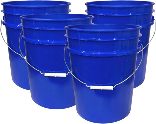 House Naturals 5 Gallon Premium HPDE Plastic Bucket - Made in USA Food Grade Storage Container, BPA