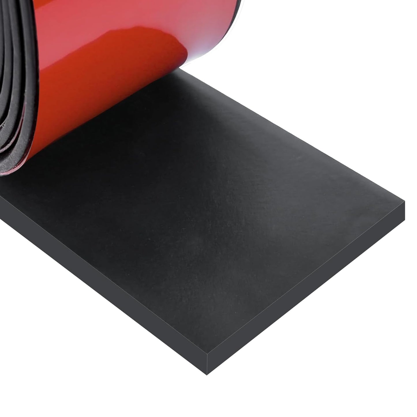 Neoprene Rubber Strips Self Adhesive Sheets, Rolls & Strips with Adhesive Backing Rubber Pads Self Stick Seal Gasket Sticky Back for Matting Padding - 2" Wide x 1/5" Thick x 20' Long