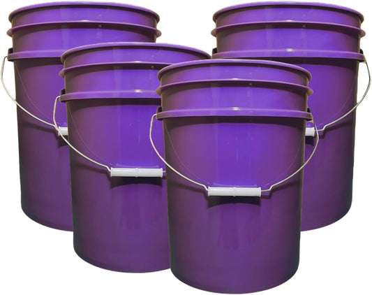 House Naturals 5 Gallon Premium HPDE Plastic Bucket - Made in USA Food Grade Storage Container, BPA