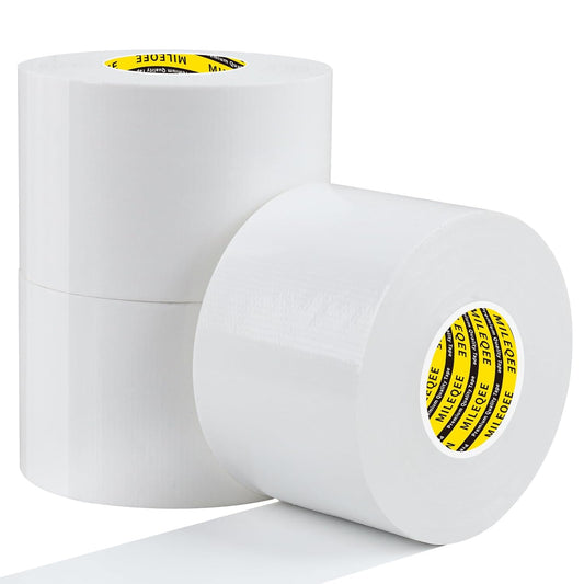 3Pack Duct Tape Heavy Duty Single Sided, Strong Adhesive High Strength, Waterproof Mesh Tape for