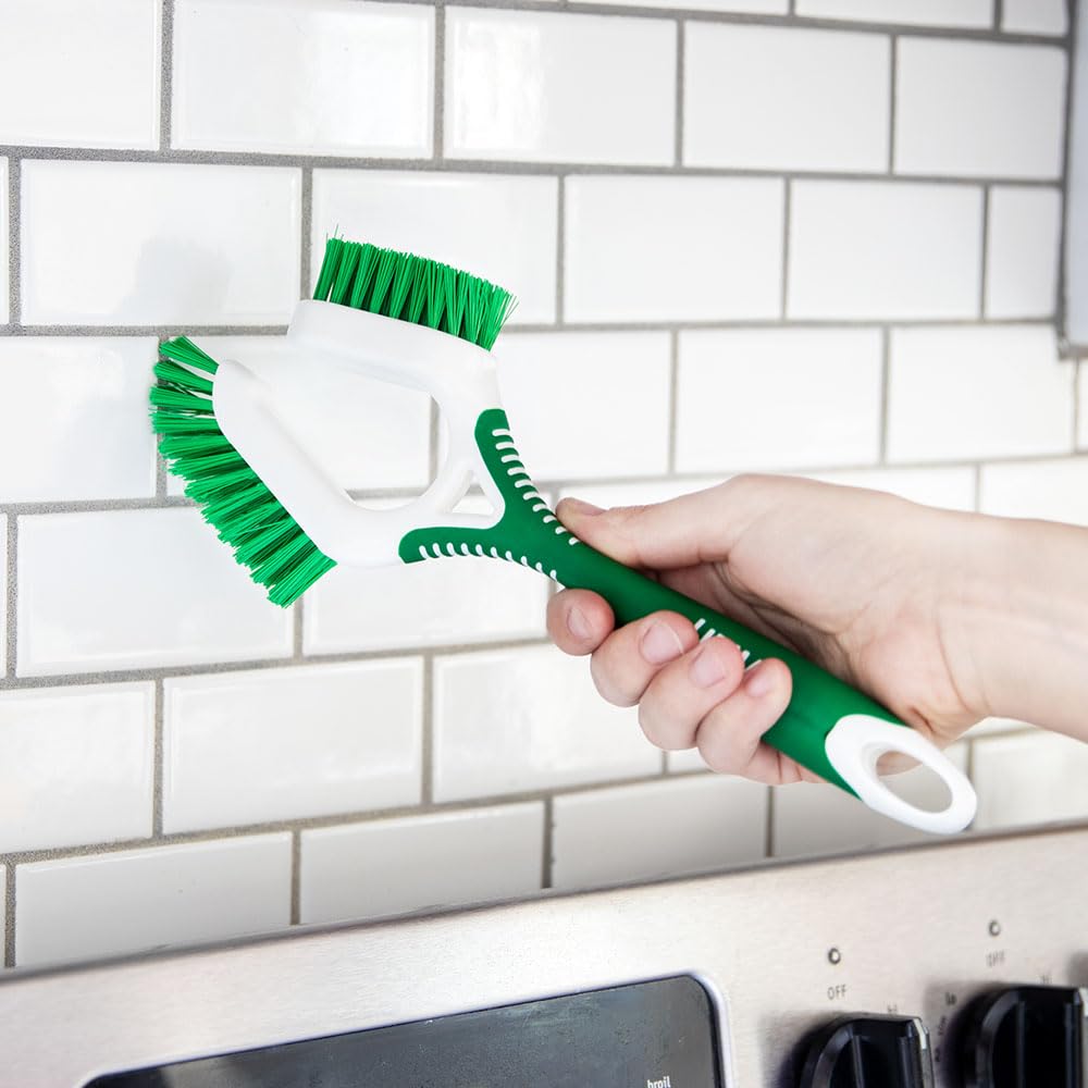Libman Heavy Duty Scrub Brush Kit for Tub, Tile & Grout, 3 Brush Styles
