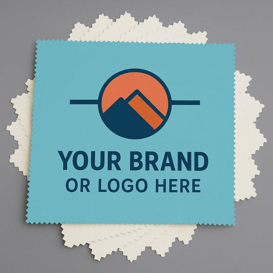 Ships Next Day, Made in USA - Customizable Microfiber Cleaning Cloth - Perfect Eyeglass Cleaner Promotional Gift - Premium Microfiber Lens Wipes - Logo or Image Printed (500 Pack) Single Sided