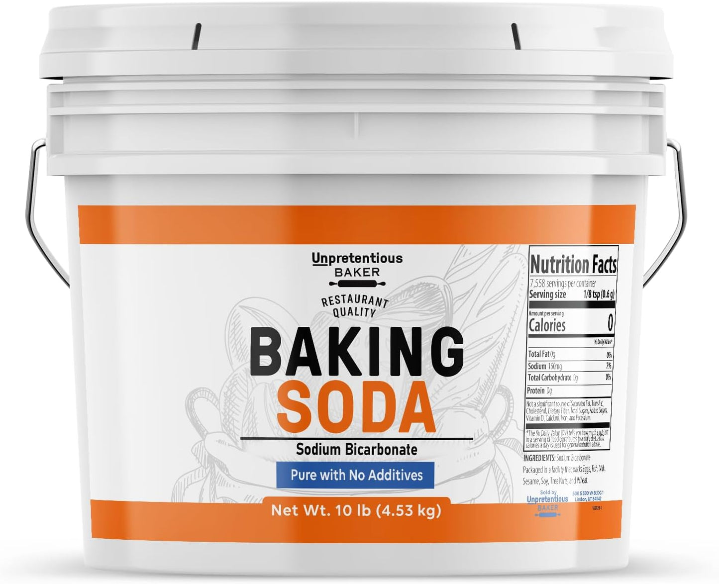 Unpretentious Baking Soda (1 Gallon), Cooking, Baking, Cleaning & More
