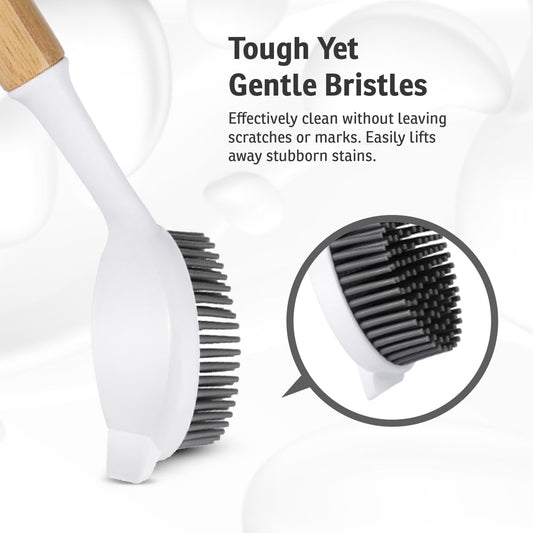 Zylark Bamboo Dish Brush with Handle – view 2