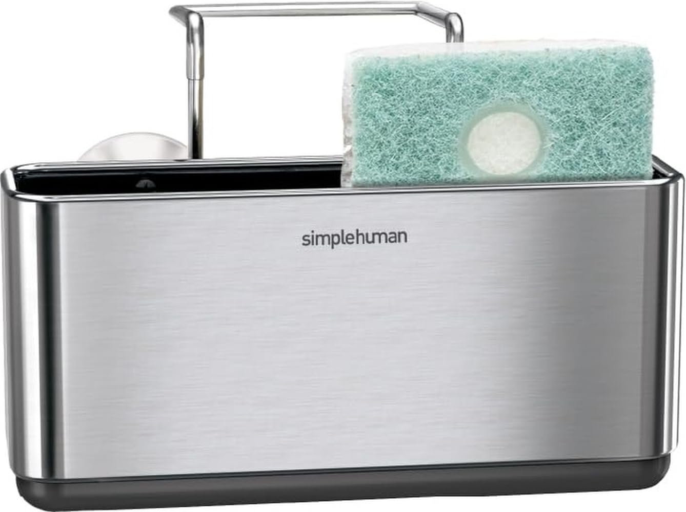 simplehuman Slim Sink Caddy Sponge Holder, Brushed Stainless Steel, Silver