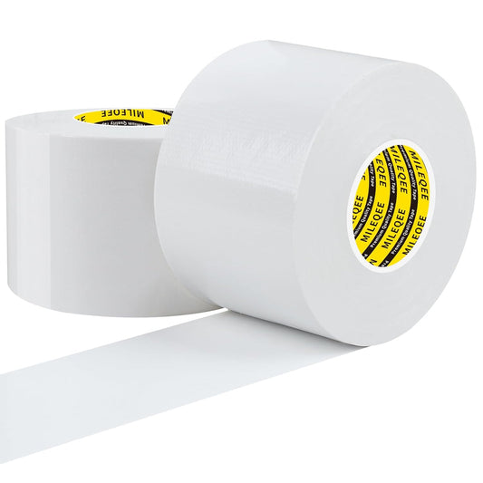 2Pack Duct Tape Heavy Duty Single Sided, Strong Adhesive High Strength, Waterproof Mesh Tape for