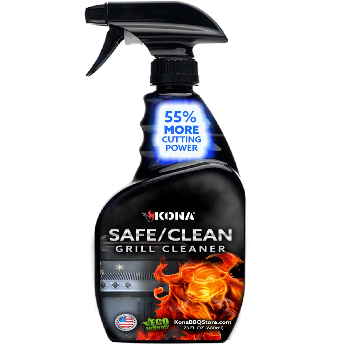 Kona Professional Grade Grill Cleaner Spray, 23 oz - Heavy-Duty Degreaser