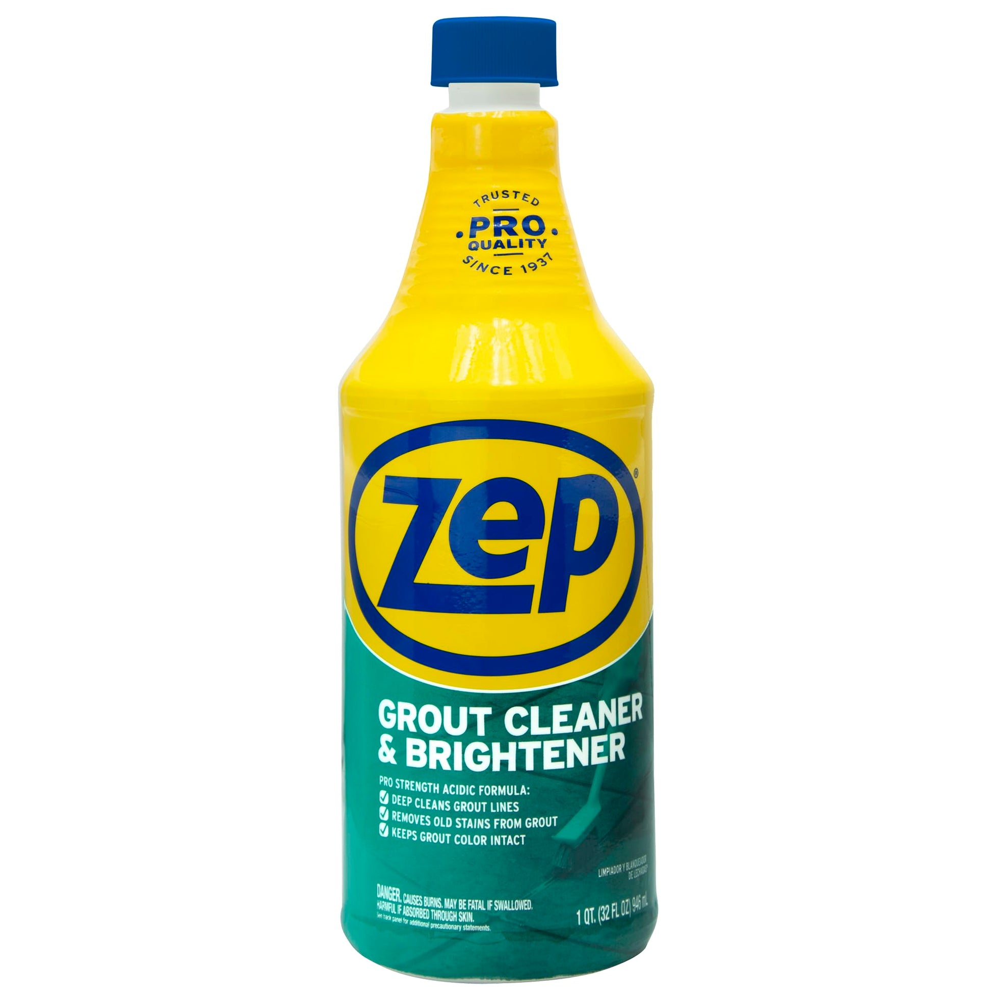 Zep Grout Cleaner and Brightener - 32 Ounce (1 Bottle) - ZU104632 - Deep Cleaning Formula Removes