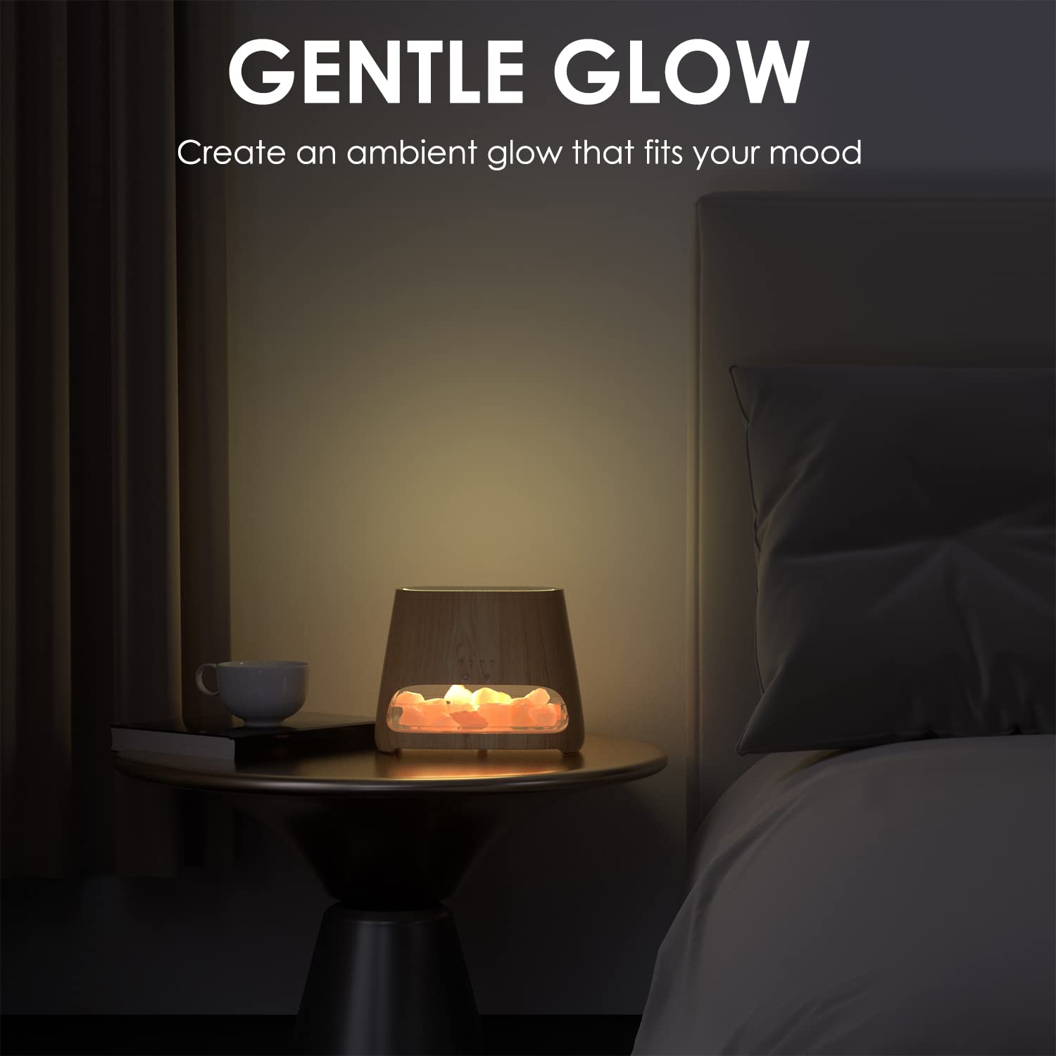 SALKING 2-in-1 Ultrasonic Essential Oil Diffuser & Himalayan Salt Lamp, Aromatherapy Diffuser Cool