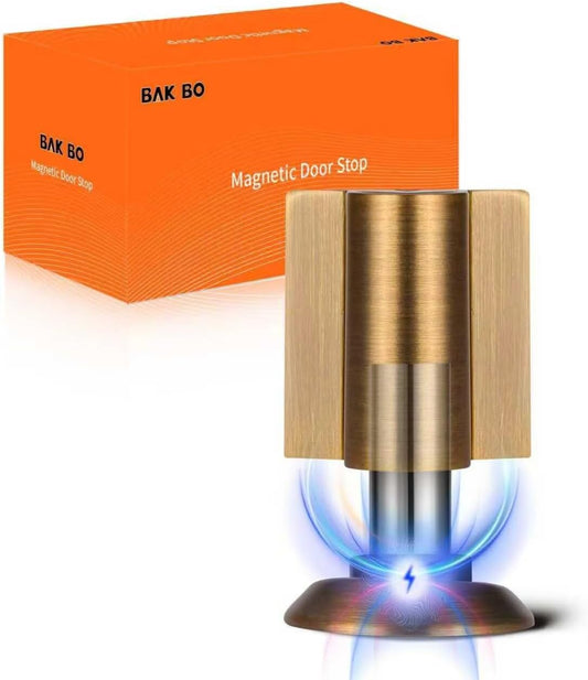 Bak Bo Magnetic Door Stoppers 4 Pack Bottom of Door Holder Keep Door Open No Drilling Magnet Floor