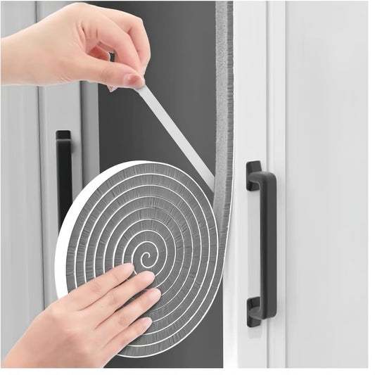 33 Ft Self-Adhesive Weather Stripping Door Seal Strip for Door Window, 0.35" Wide x 0.2" Thick, Gray