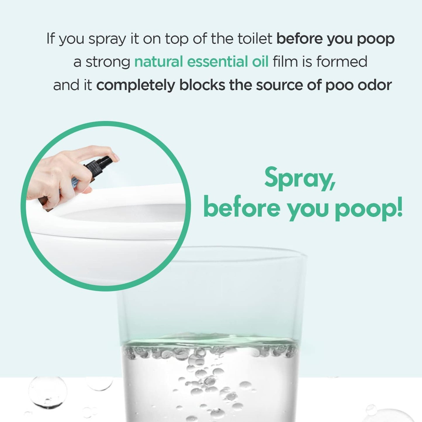 Pre-Poop Aromatic Bathroom Toilet Spray, Potty Deodorizer, Neutralize Bad Odors (5.07 fl.oz.) - Soft Cotton & Baby Powder Scent