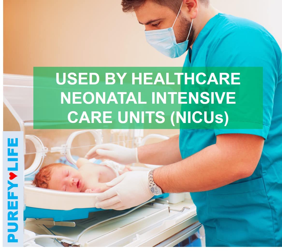 PUREFY Baby Everything Cleaner (16oz + Concentrate Makes 80oz) Hypoallergenic. Hypochlorous Technology. No Residue. Unscented. No Rinse. Baby Safe cleaner for Toys, Pacifier, High Chair, and Nursery. Fine Spray for Everywhere Everything.