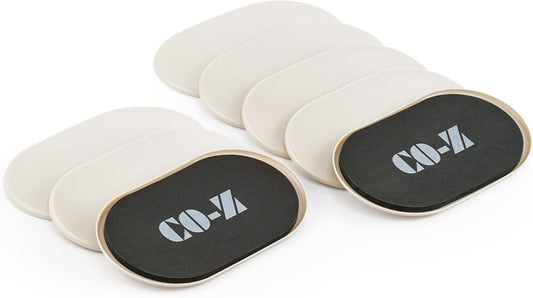 CO-Z Large Furniture Sliders - 8 Pack, 6" x 9 1/2" Oval Reusable Furniture Sliders for Carpet, Heavy-Duty Furniture Gliders Movers for Hardwood Floors, Plastic Moving Pads for Heavy Furniture