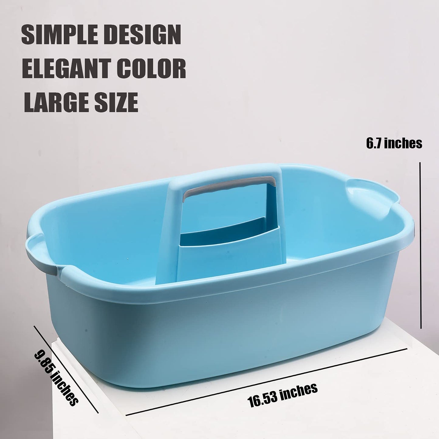 ALINK Large Plastic Shower Caddy Tote, Portable Storage Caddy Basket Organizer with Handle for
