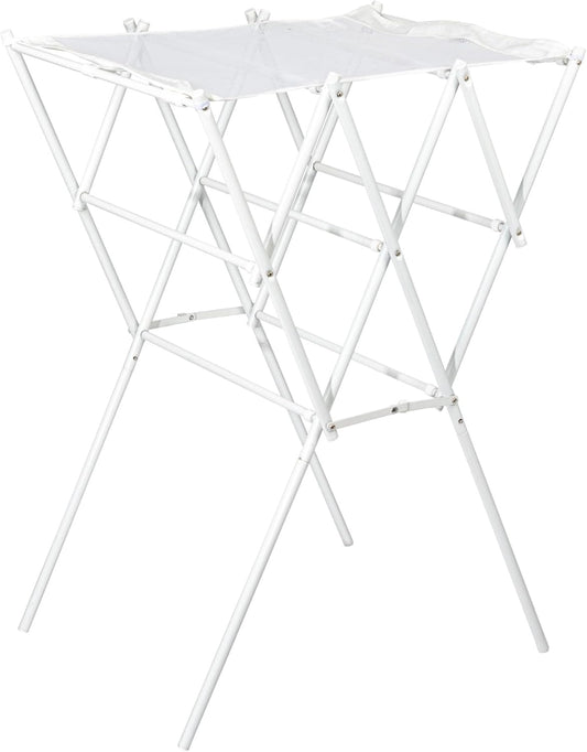 Household Essentials Clothes Drying Rack, Foldable, Expandable and Collapsible Laundry Drying Rack, White