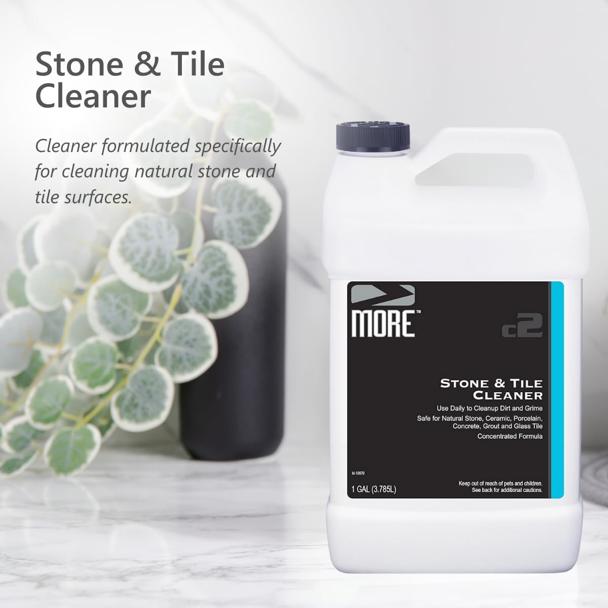 MORE - Stone & Tile Cleaner - Grout & Floor Cleaner for Natural Stone, Marble, Concrete, Ceramic, & Porcelain - Water-Based Grout Cleaner for Tile Floors - Concentrated Formula - pH Neutral - 128oz