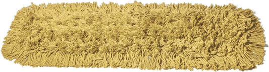Commercial Dust Mop Replacement Head - 24 x 5 in. Cotton Nylon Reusable Mop Head- Industrial Dust Mop Refill for Floor Cleaning & Janitorial Supplies, Yellow