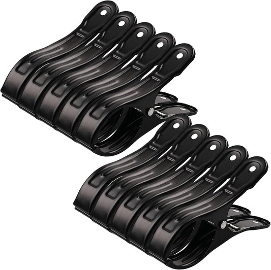 10 Pack Metal Beach Towel Clips, Large Beach Chair Clips for Pool Cover, Heavy Duty Towel Holders