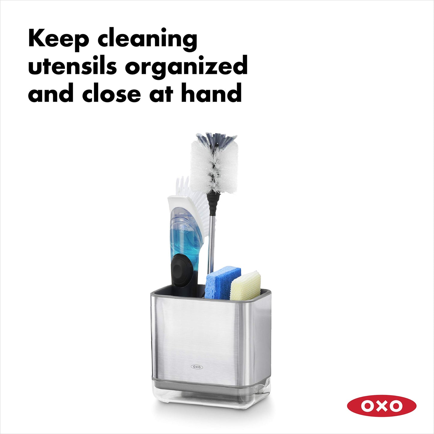 OXO Good Grips Stainless Steel Sink Organizer Caddy & Sponge Holder