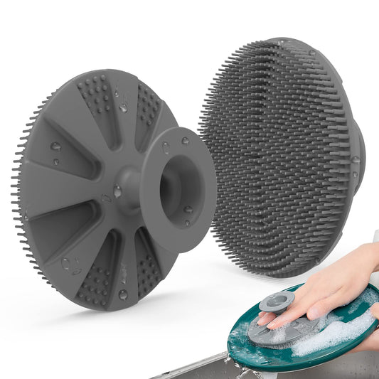 Silicone Dish Scrubber, Non-Scratch Scrub Spong for Washing Dish, Pot, Pan