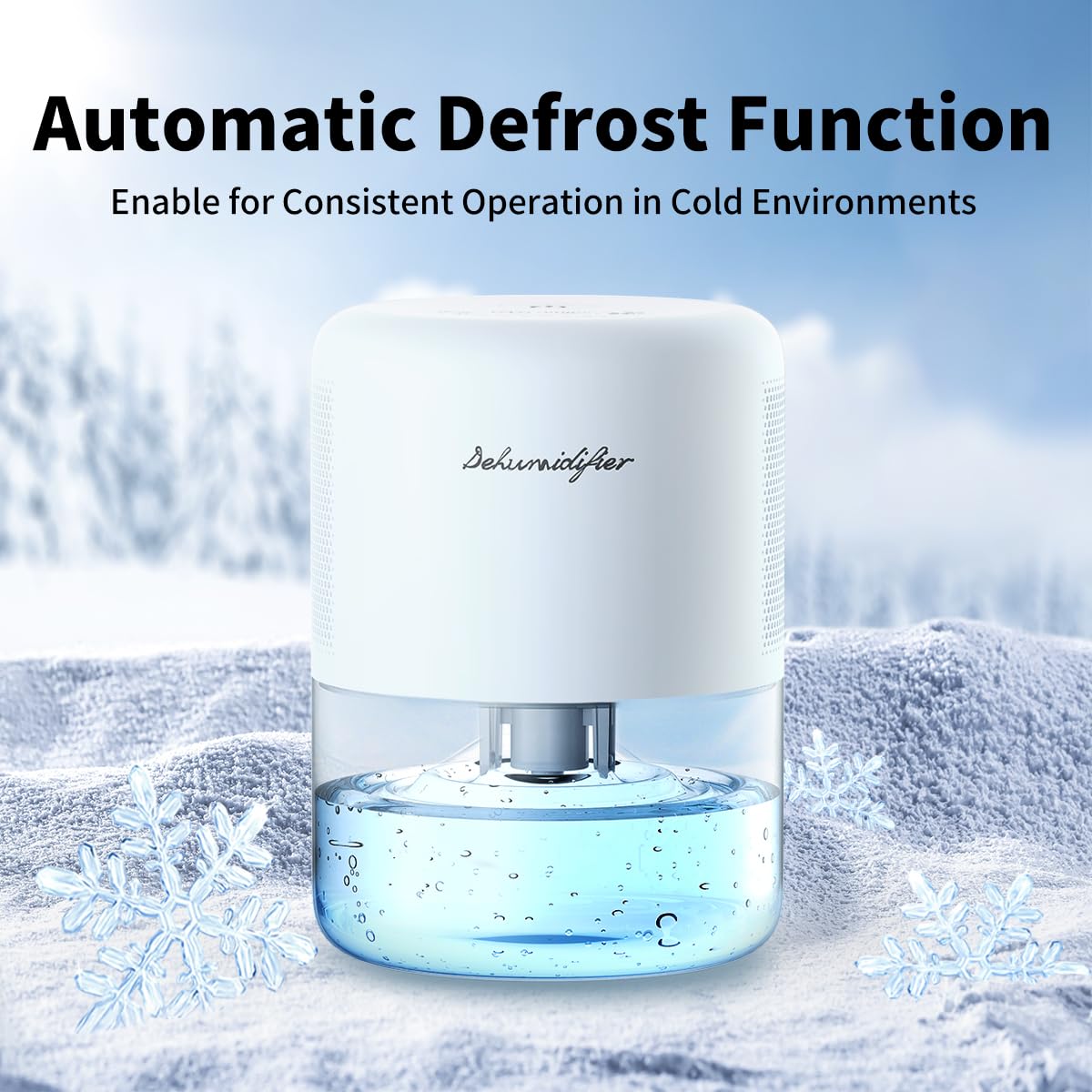NeedDuck Dehumidifier for Home Small Quiet Dehumidifiers for 44OZ Water Tank Auto Defrost and
